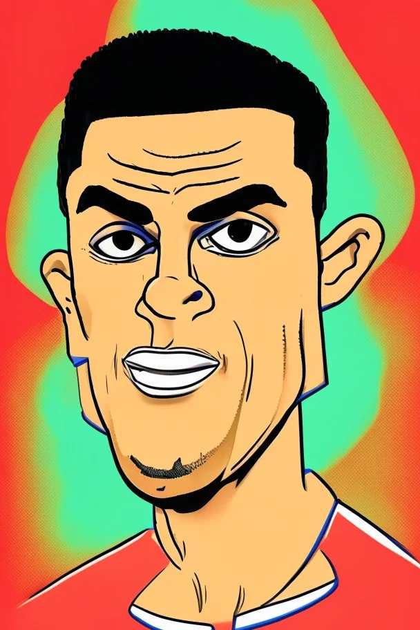 Ronaldo Brazilian football player cartoon 2d