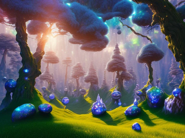 white crystal cosmic and galactic ambiance hill sky rocks sunny trees pools surreal, full of details, smooth, bright sunshine，soft light atmosphere, light effect，vaporwave colorful, concept art, smooth, extremely sharp detail, finely tuned detail, ultra high definition, 8 k, unreal engine 5, ultra sharp focus