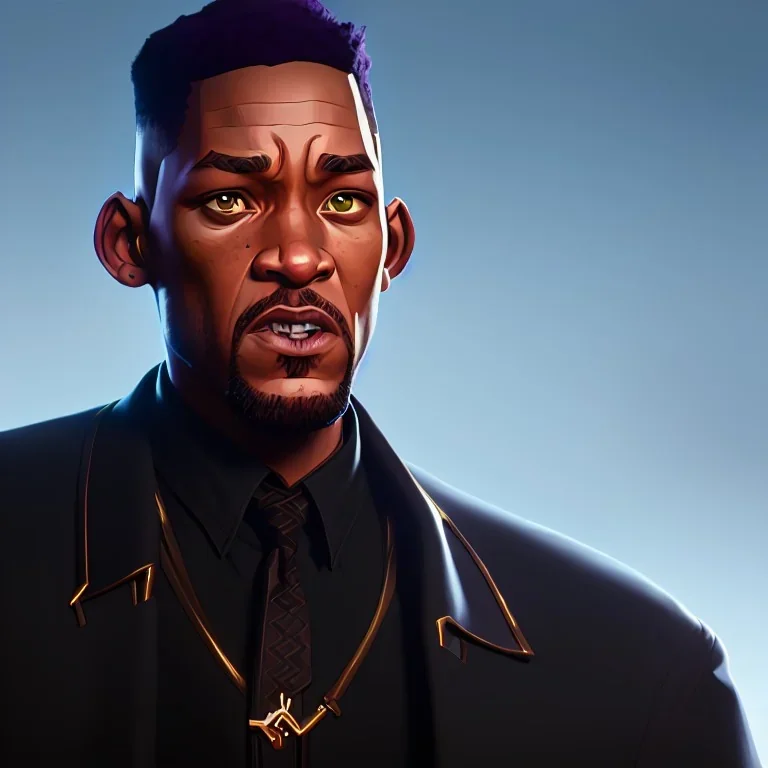 portrait, will smith from 'Men in Black', dynamic lighting, 8k, ultra detailed