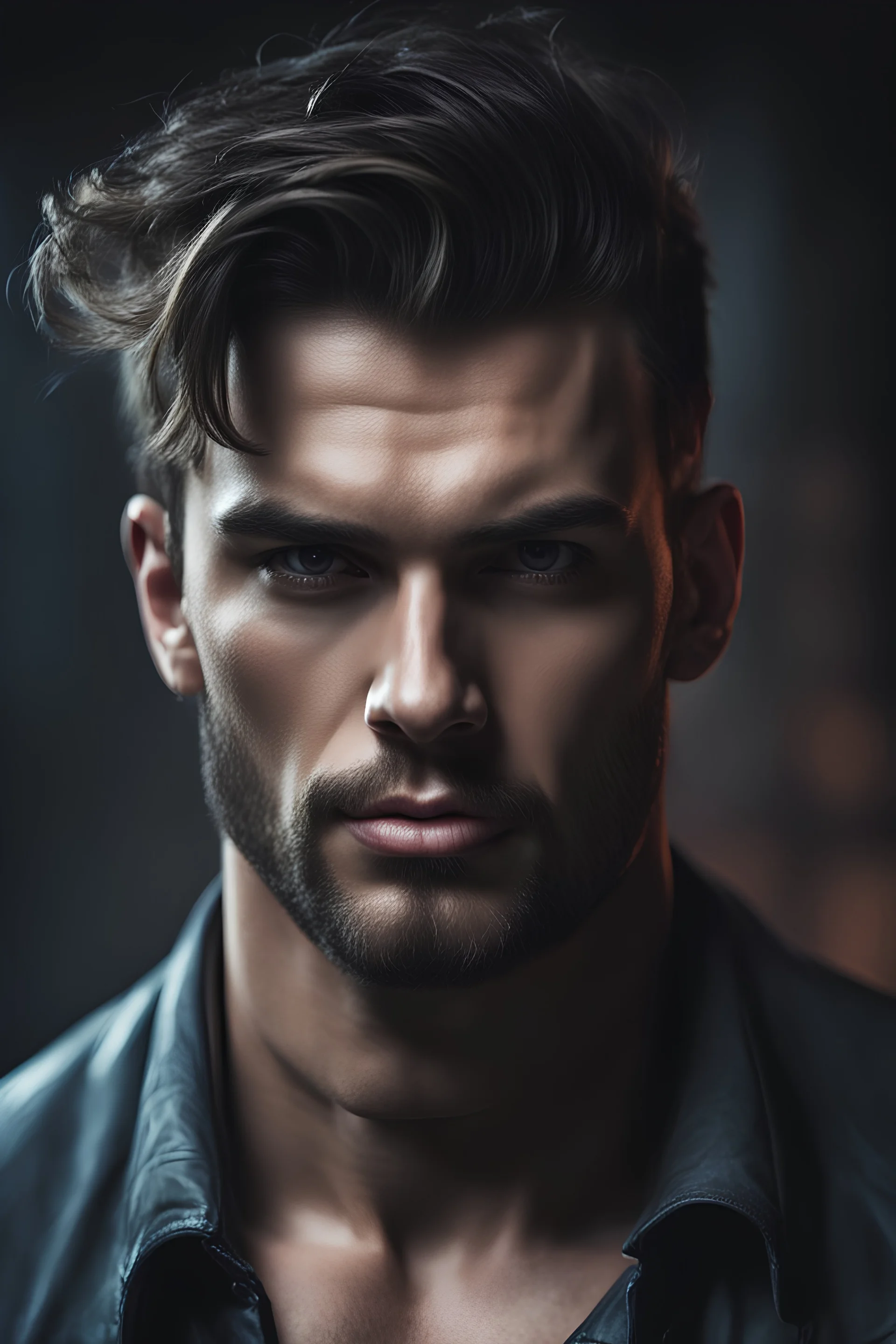 portrait beautiful incredibly handsome young brutal man, fabulous atmosphere, realistic