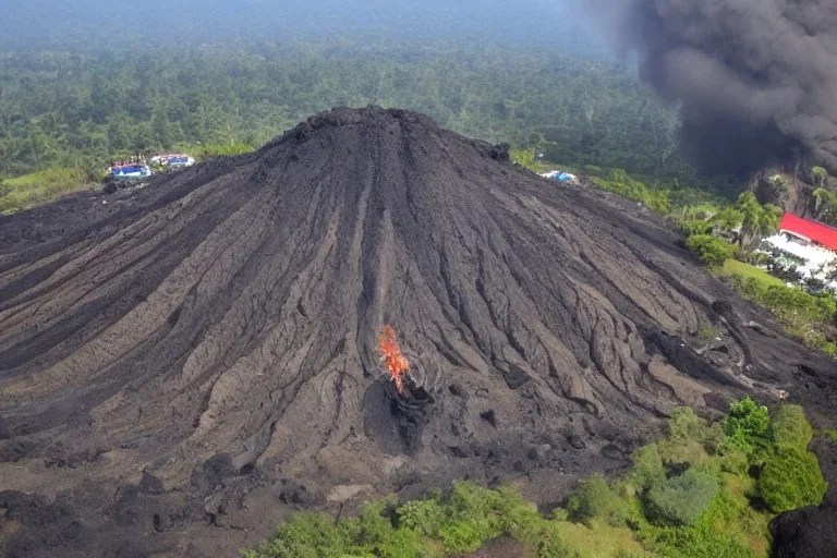 Temple city in volcano