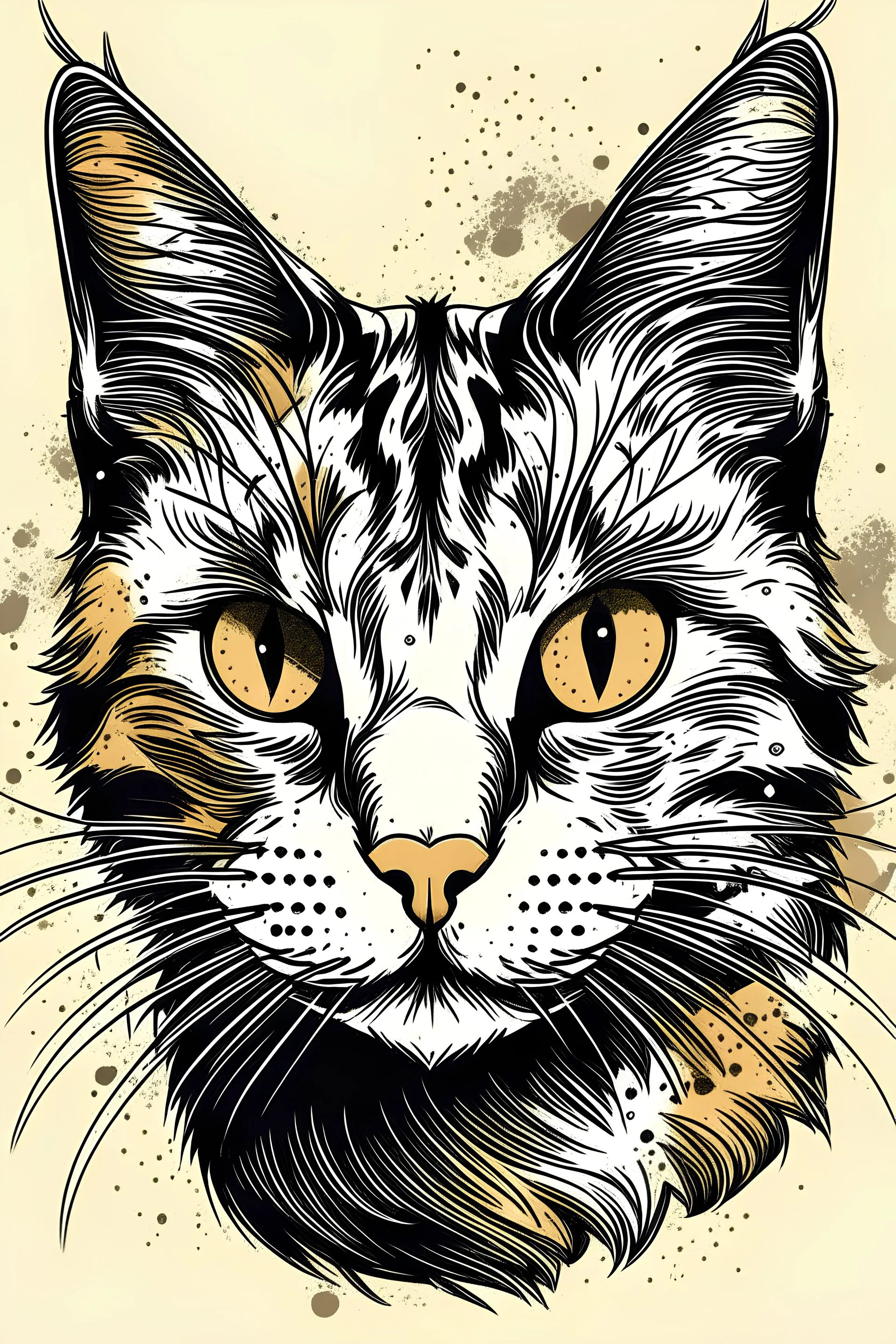 face cat graphic design