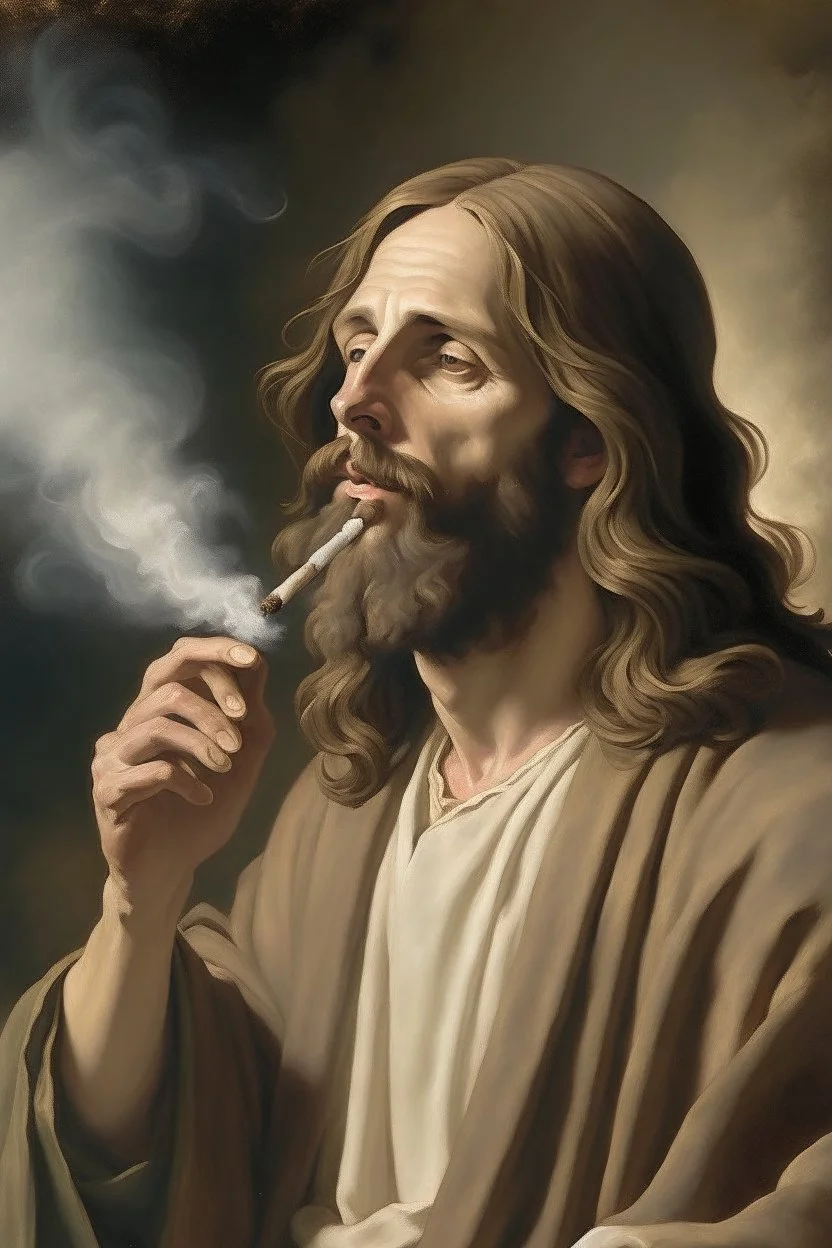 Jesus smoking