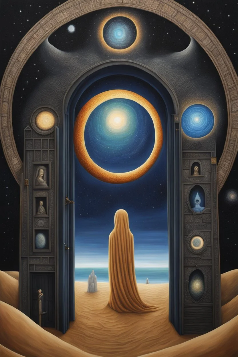 a portal to another universe,by artist "Tracy Lee Stum";by artist "Leonora Carrington Schloe";by artist "burned sand"