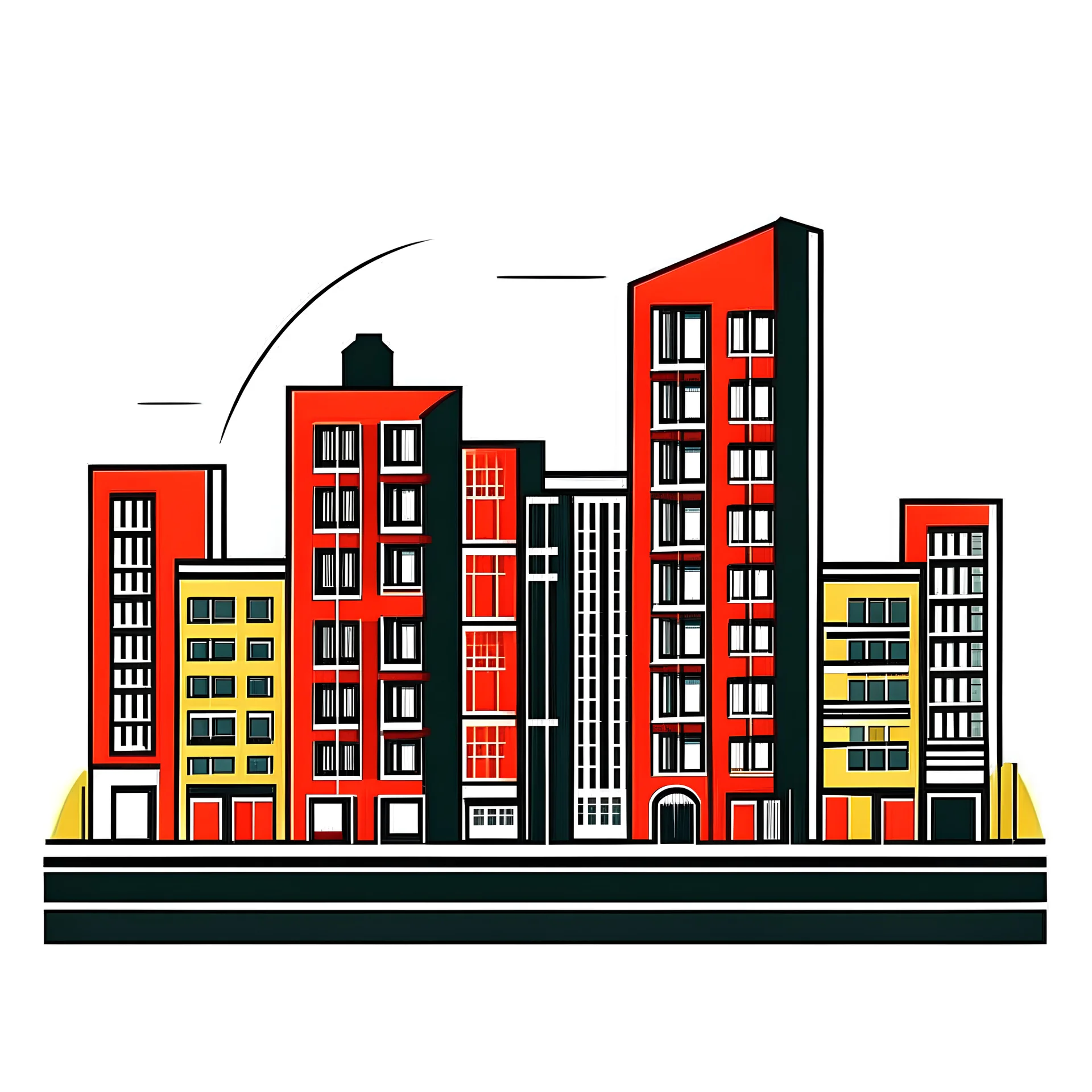 urban buildings vector