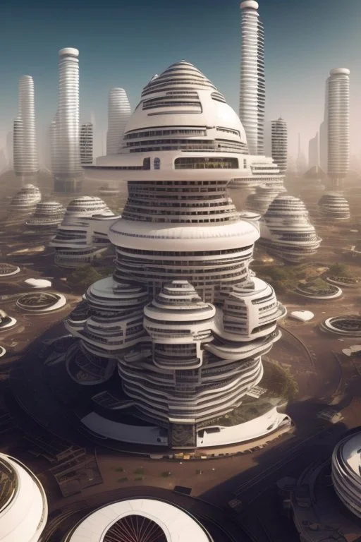 Modern futuristic Delhi Capital Region in 2100