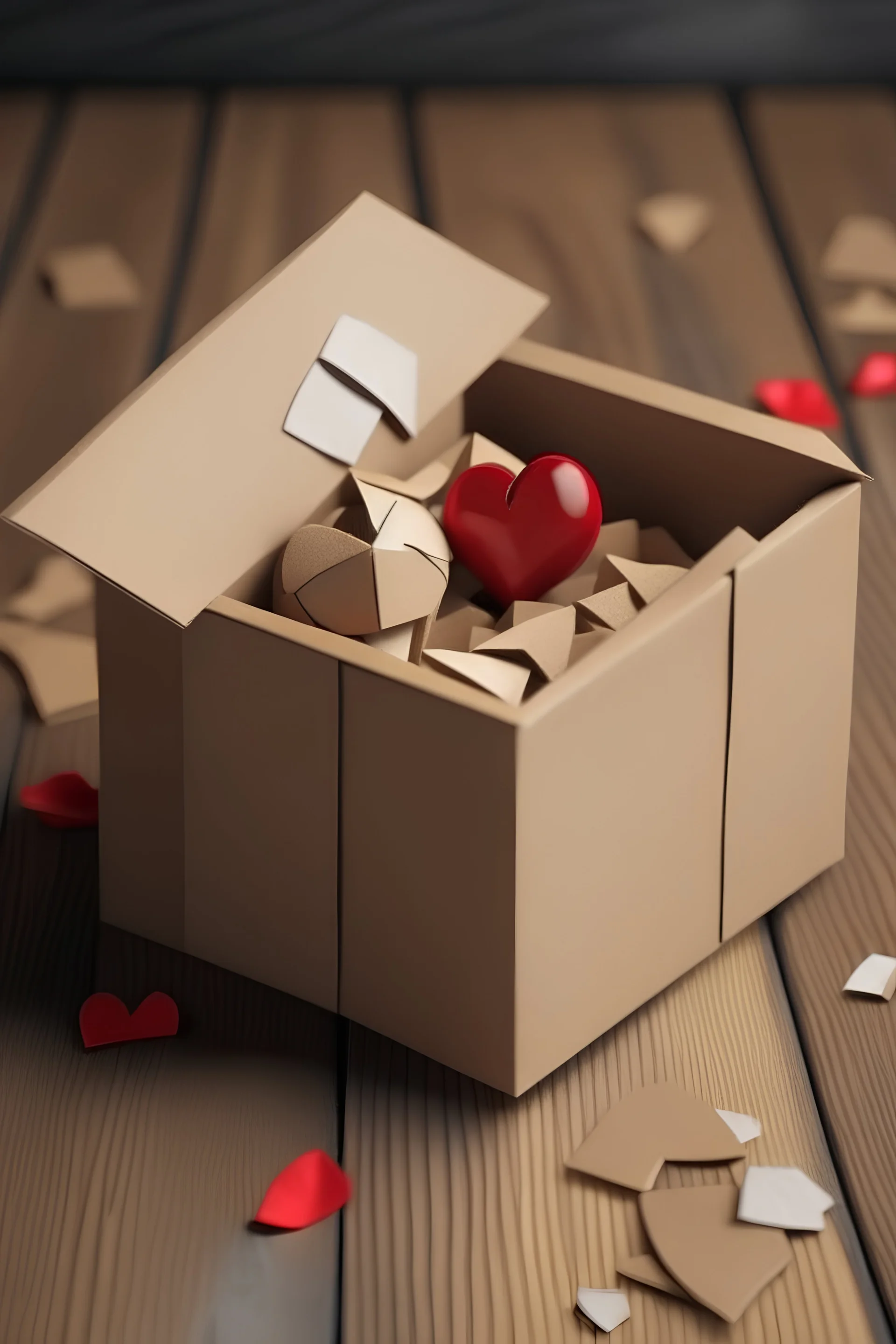 make a box with broken hearts and whole hearts, the title is "Healing Hearts"
