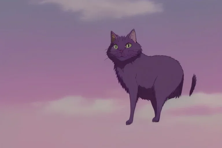 a purple cat