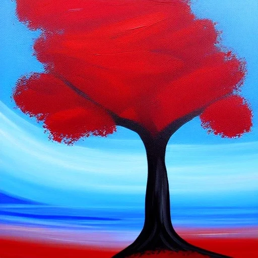 landscape tree painting abstract