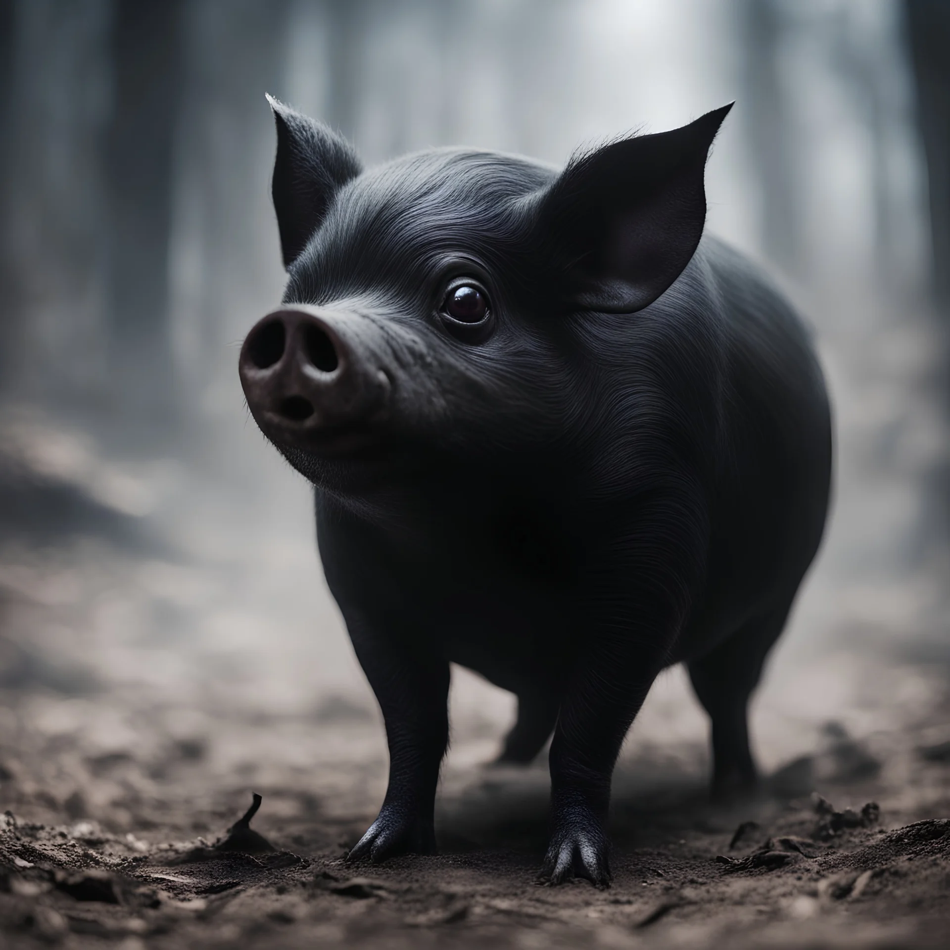 Black ghost pig