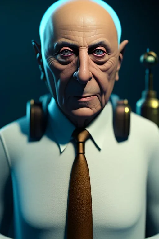 portrait of alan arkin, steampunk, unreal 5, octane render, cinema4d, dynamic lighting, dramatic lighting, 4k, redshift render, highly detailed, hyper realistic