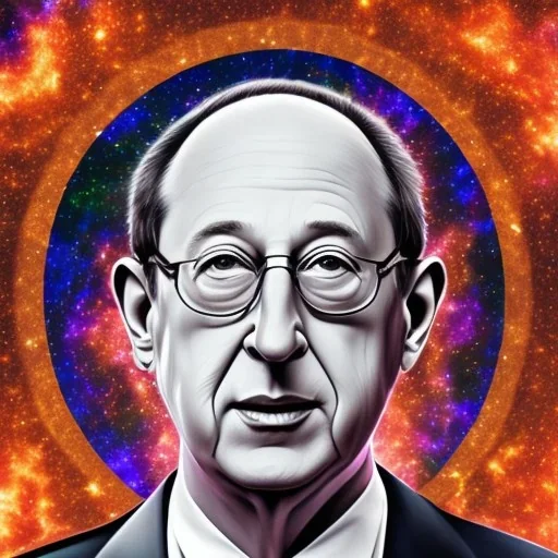 portrait of Jerry Saltz created from billions of exploding stars