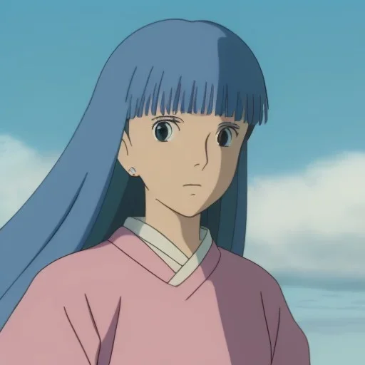 Top Tier Waifu Material,Light Blue Hair,Straight Hair