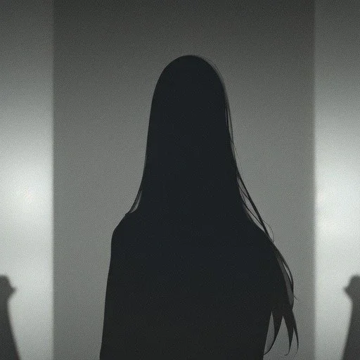 clear focus,high resolution, silhouette, flat shading, (solo)