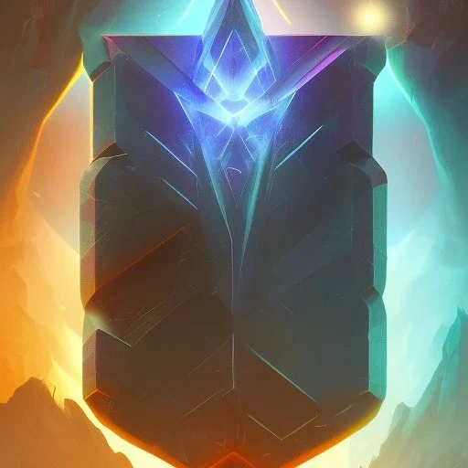 crystral altar stylized for game concept art