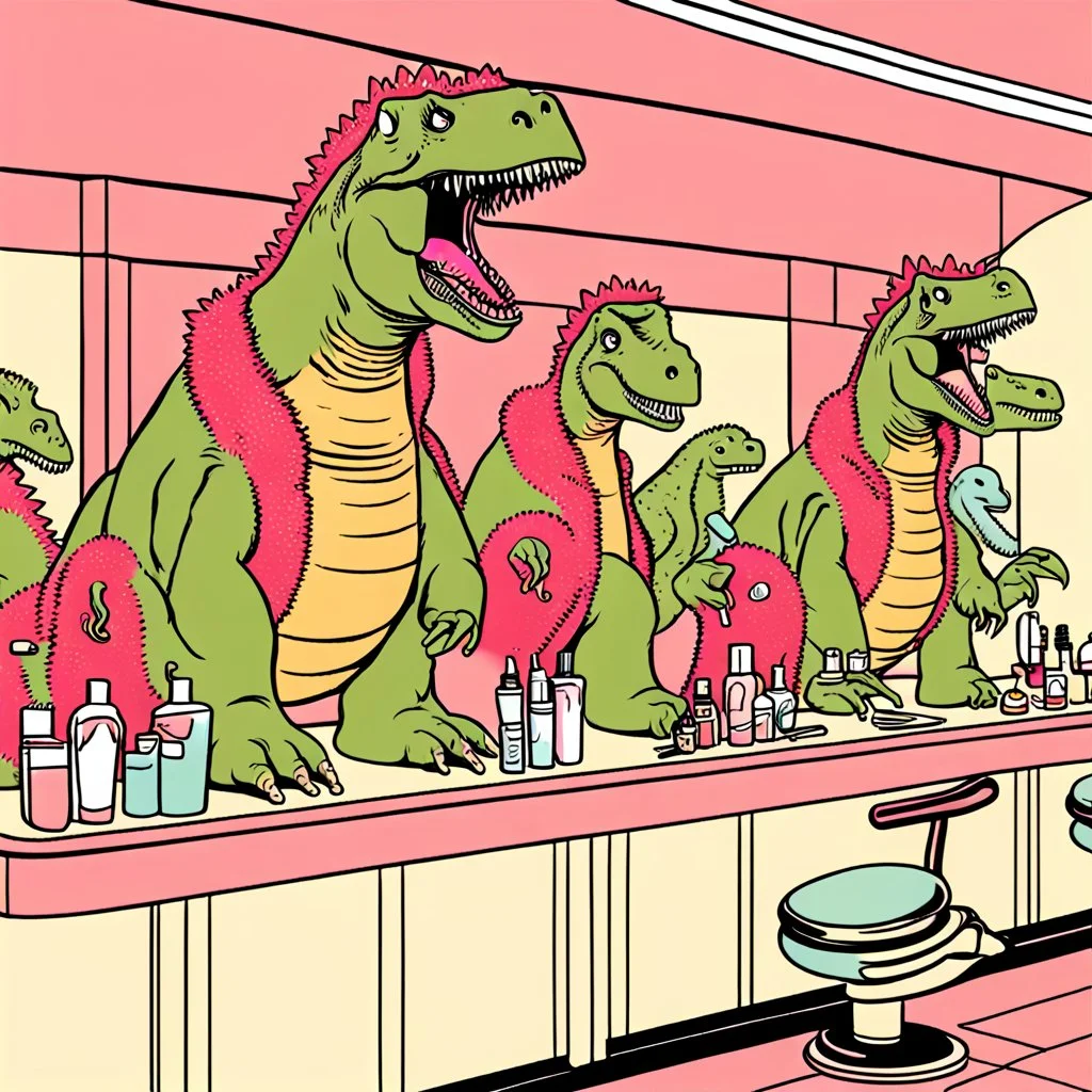 Beauty parlor for dinosaurs.