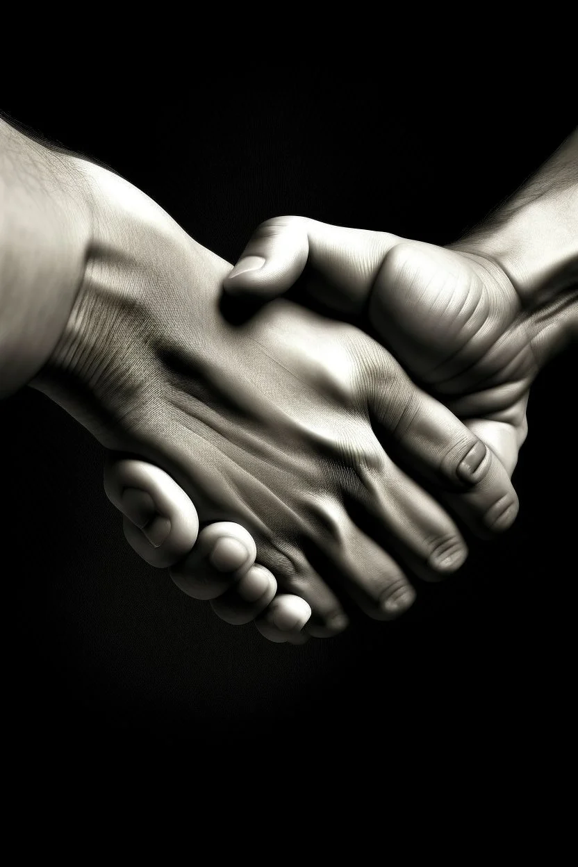 Handshake as a symbol of social help.