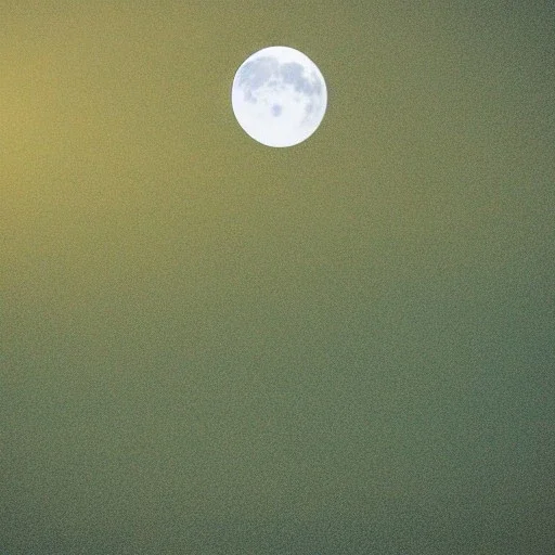 Vista de cielo despejado de día con luna desde perspectiva acostado en un campo abierto