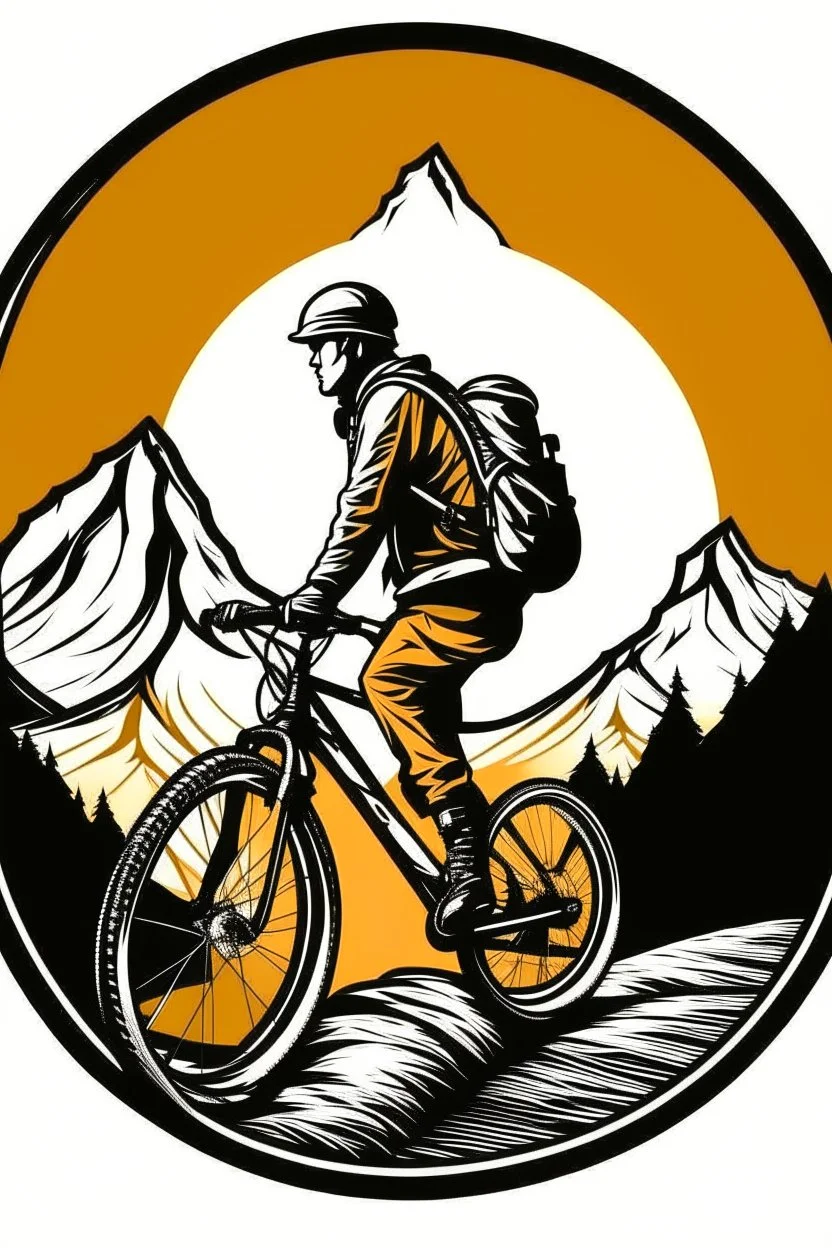 adventurer moutain,biker clip art simple two,tone