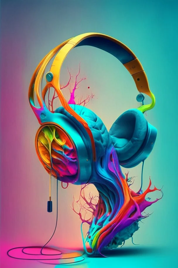 /imagine prompt: headphones, anatomy, colorful,