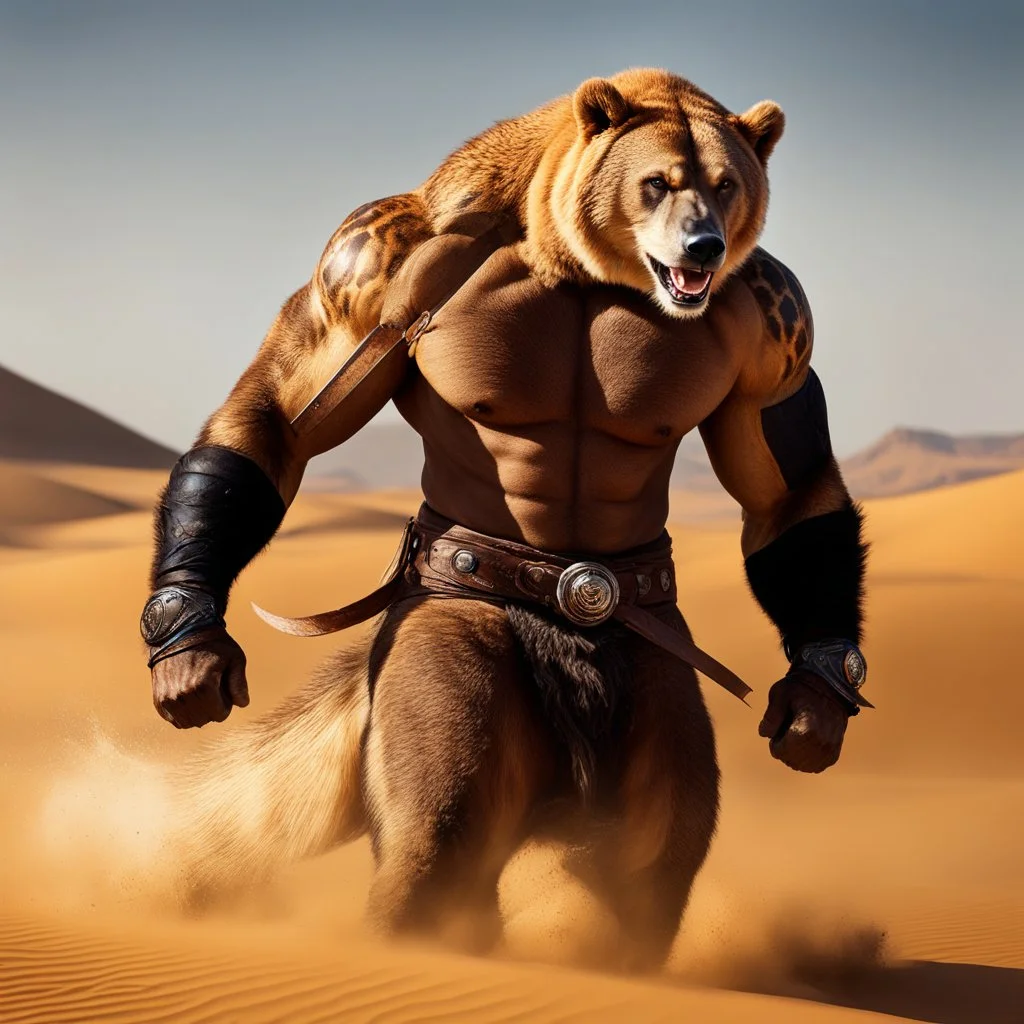 The first, a behemoth of muscle and scars, approaches with the confidence of a hundred battles etched into his skin. The second, lithe and fierce, moves with the grace of the desert viper, poised to strike. And the third, wild and untamed, bears the look of a man who has known the madness of the sun and the fury of the sands. But the Silent Lioness stands unflinching, her eyes the calm amidst the storm of challengers. Her body is a tapestry of battles past, each mark a story, each scar a victor