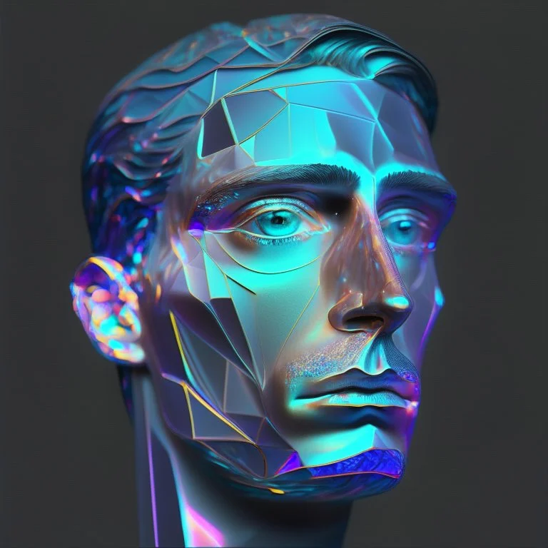 Portriat face holographic