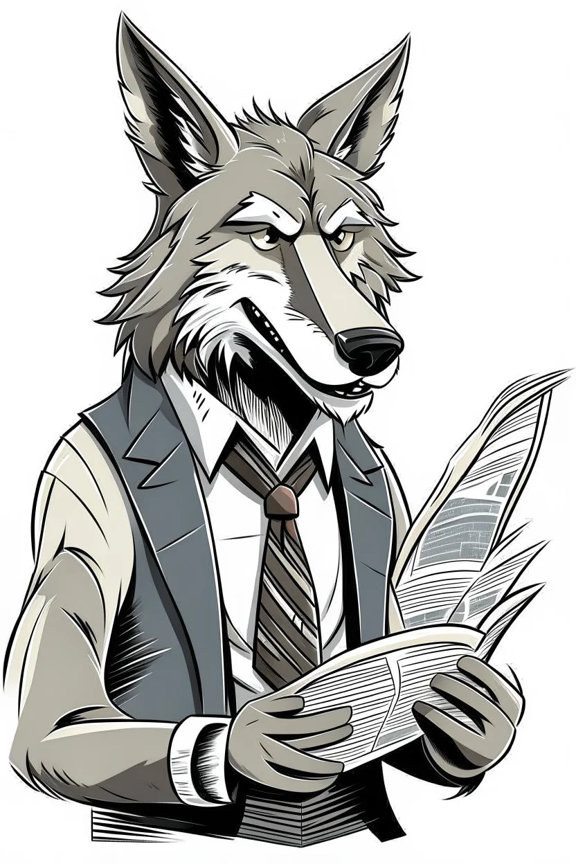 a humanized wolf who can help in reading a document
