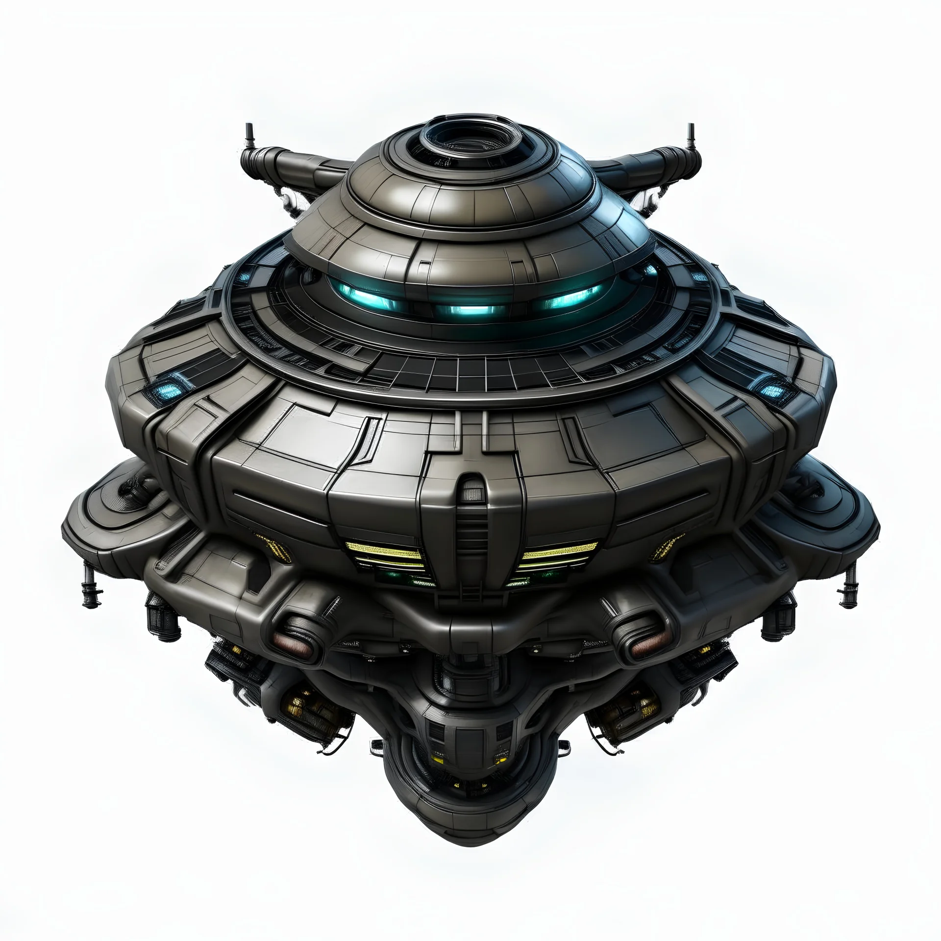 top down alien space ship! no background