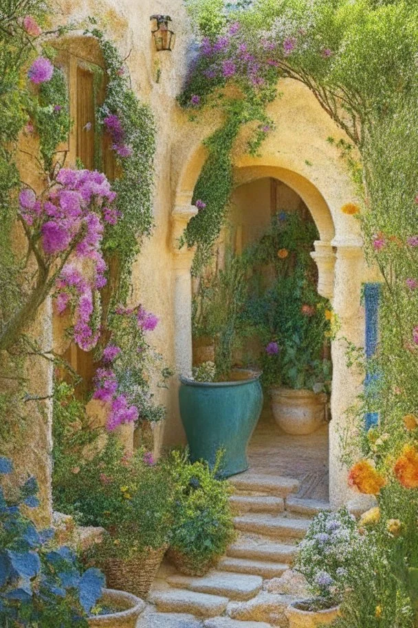 A tiny secret Mediterranean garden