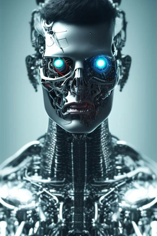 future, cyborg ,head , terminator, brain, men