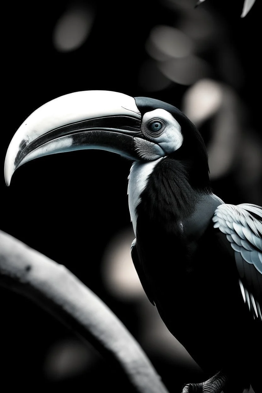 hornbill black and white