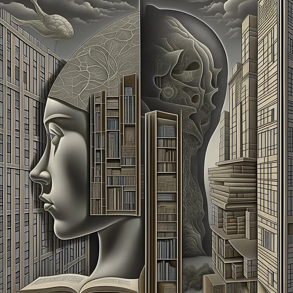 knowledge is power, neo surrealism, by John Stephens, by Igor Morski