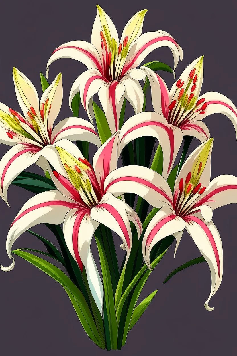 anime Lily flower bunch