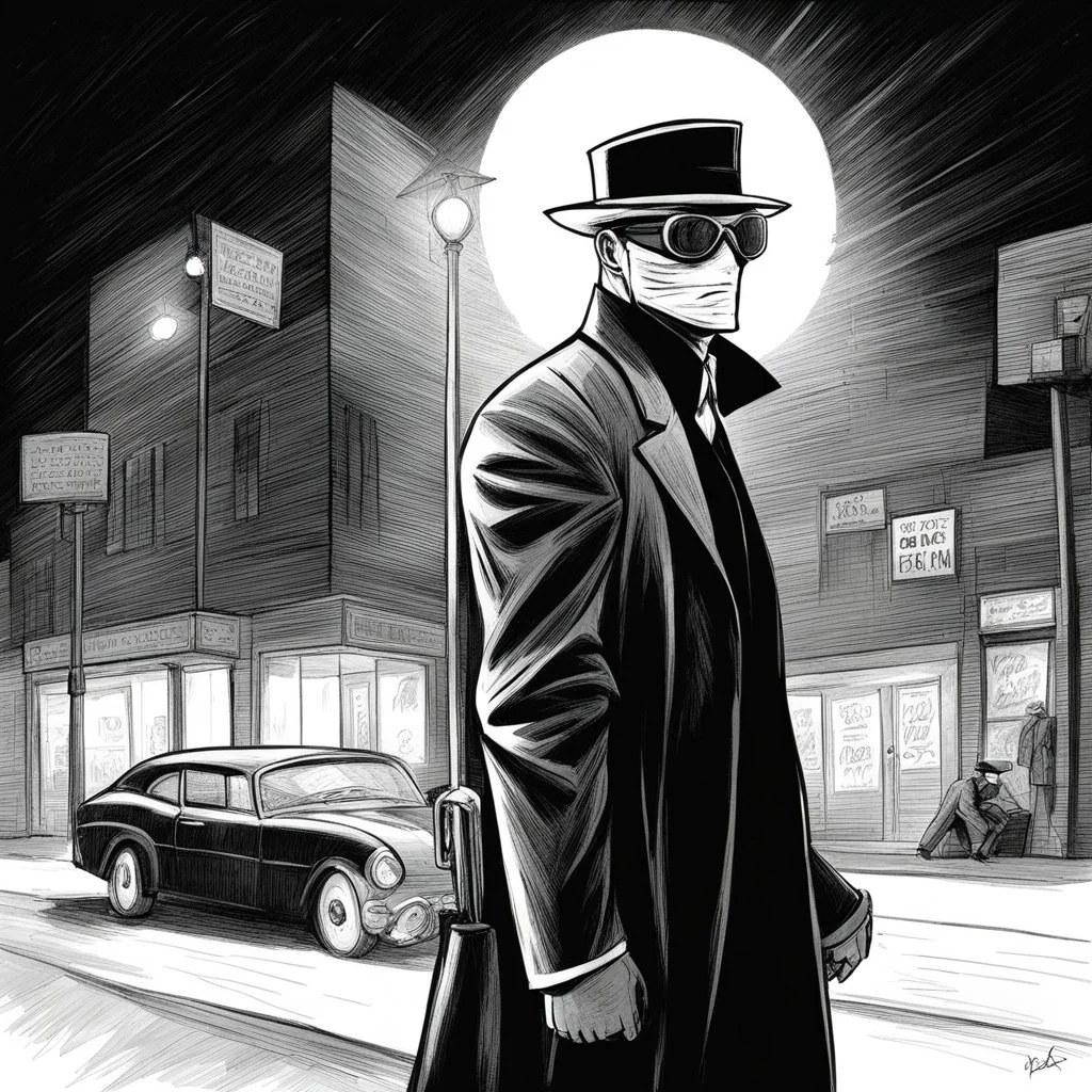 (in the style of grindhouse comic illustration) I am an invisible man. [...] It is sometimes advantageous to be unseen, although it is most often rather wearing on the nerves. [...] You wonder whether you aren't simply a phantom in other people's minds. [...] When I discover who I am, I’ll be free.