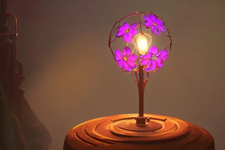 Flor dentro de uma lâmpada