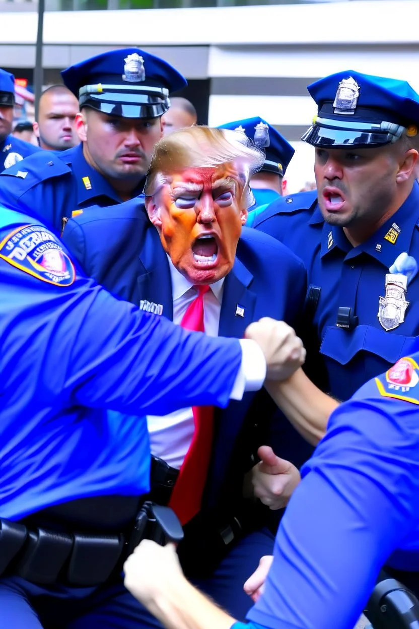 donald trump being tazed by the police