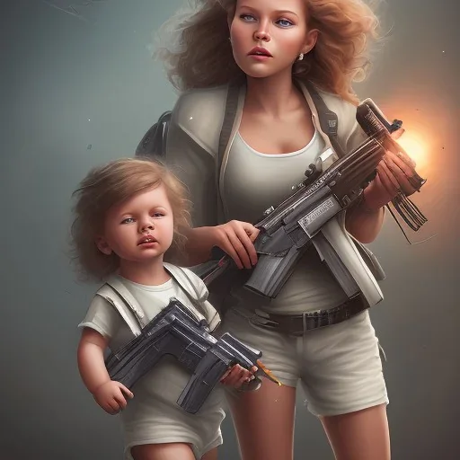 babies holding guns