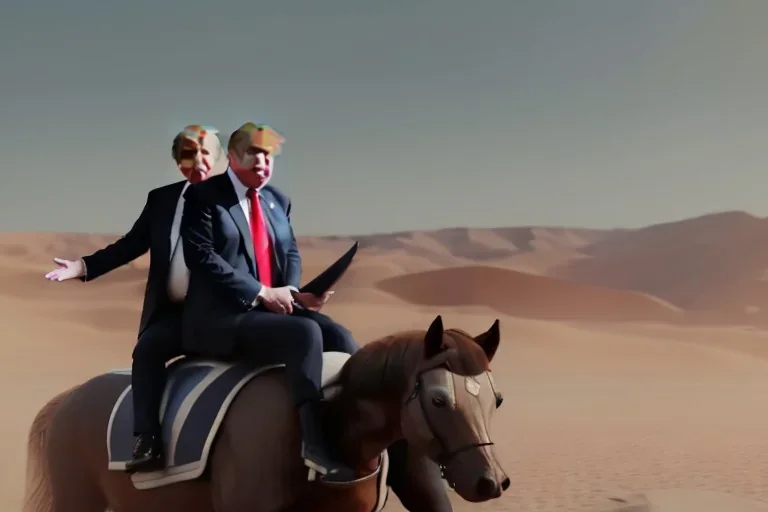 elon musk riding donald trump like a pony