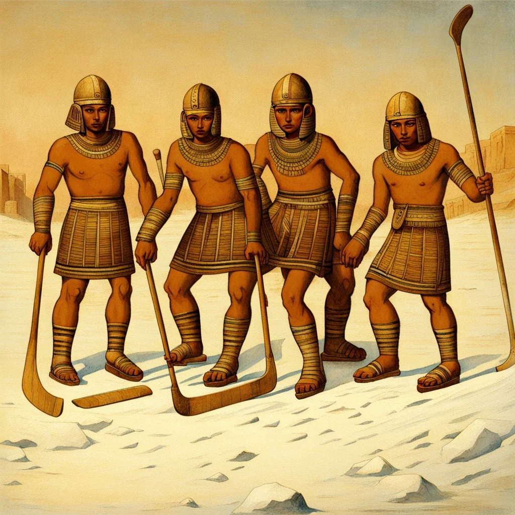 Ancient Egyptian Ice Hockey Team