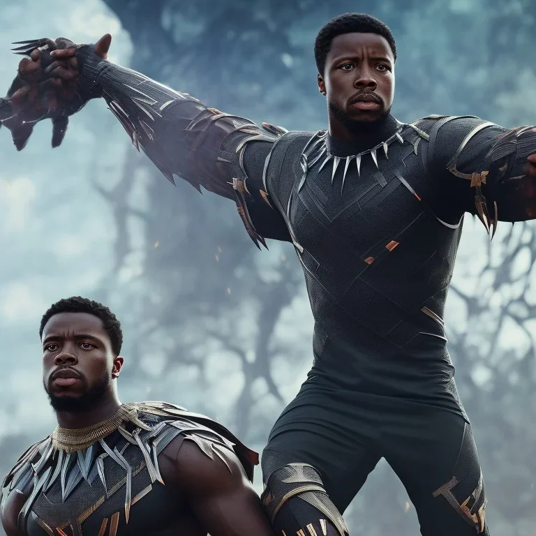 Nigeria artist Fireboy as kilmonger in black panther, realistic,rust of war, futuristic, heroic, 8k resolution, cinematic 4d