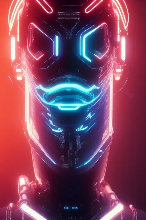 cyberpunk, head, men, portrai, tron