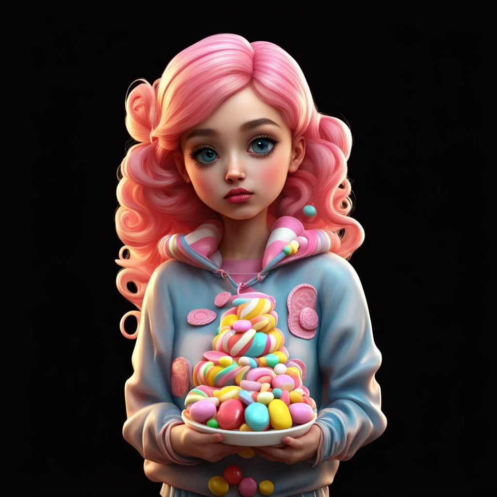 candy girl teenager, 3d,