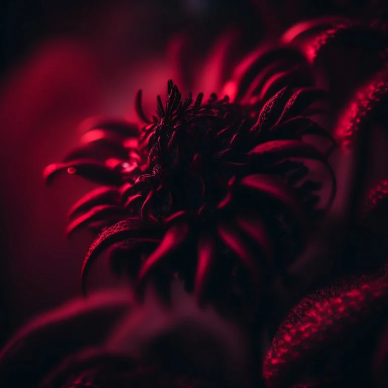 darkred tones, high lighting, nature, plants, wildflower, intricate, 8k, macro photography,