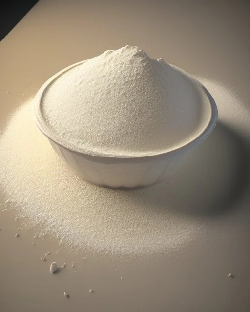 a thin and round flour. Realistic photo. HD. Glowing. 3d style.