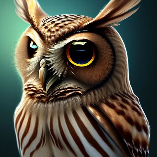 owl, galaxy eyes