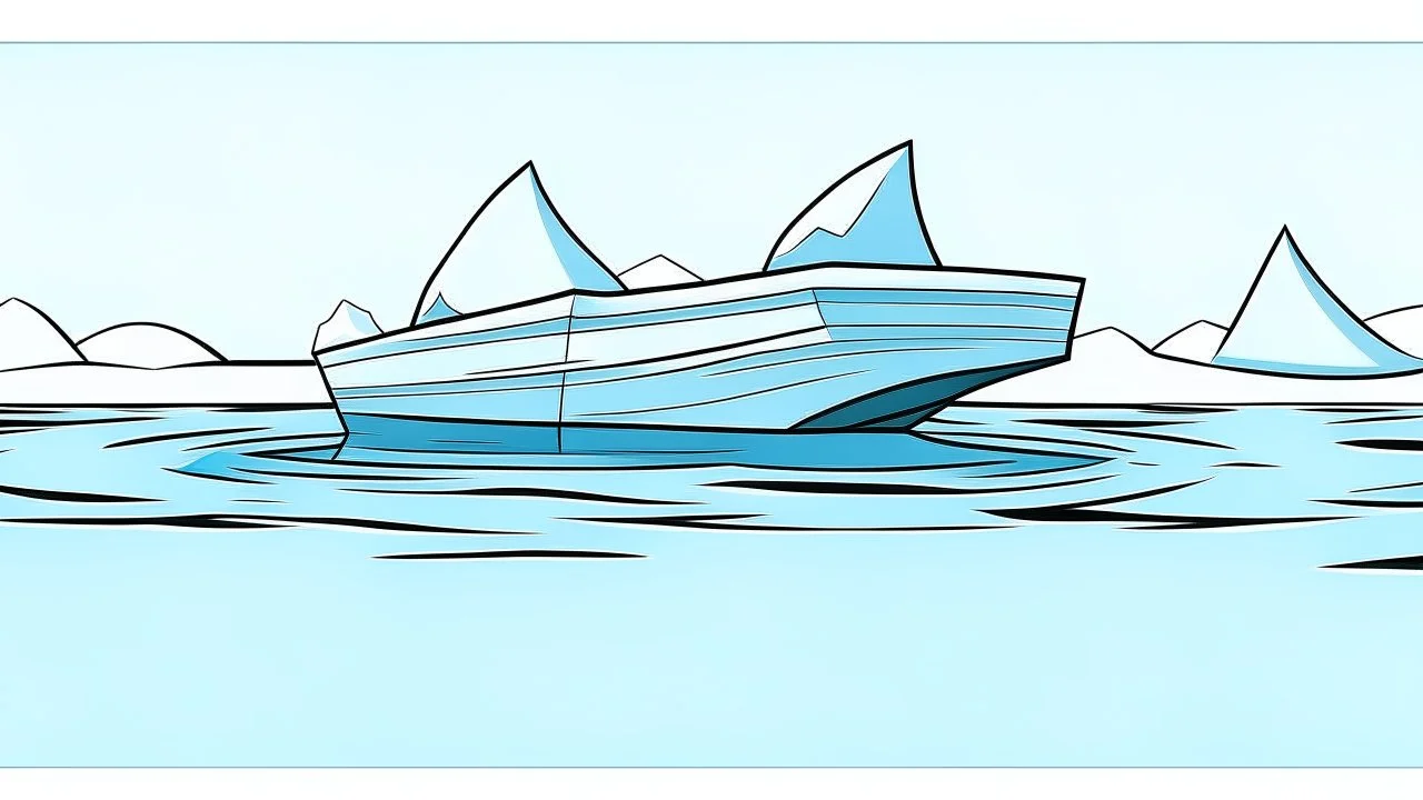 cartoon illustration: flat iceberg