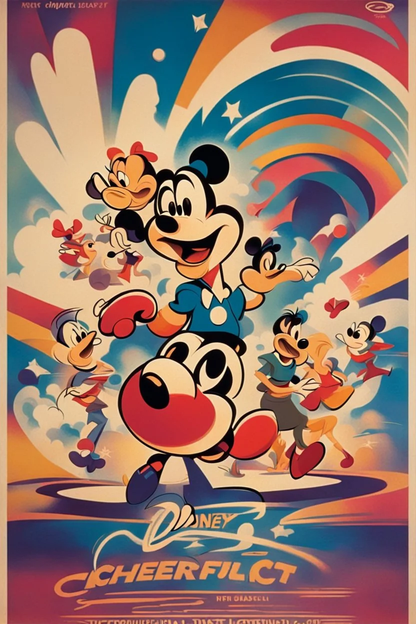 nostalgic Blast from the Past poster cheerfull disney abstract