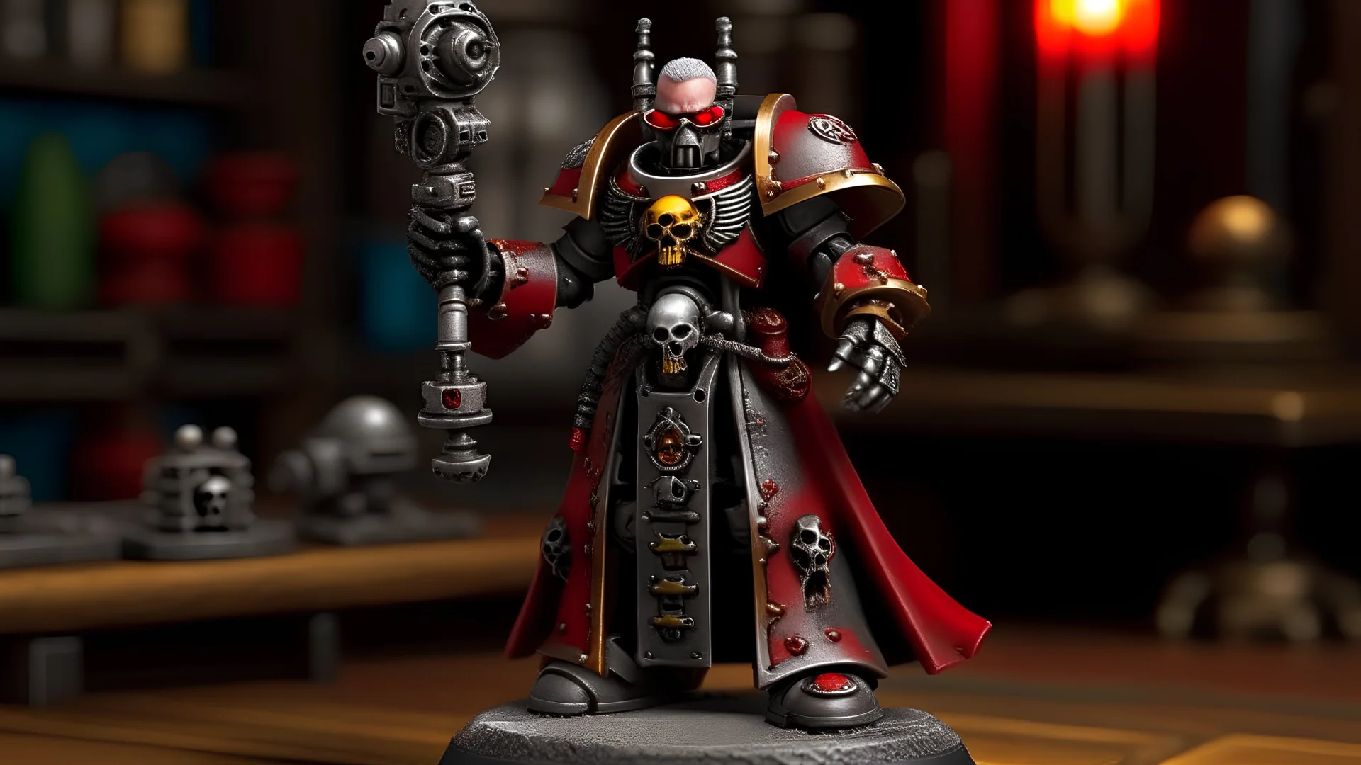 Adeptus Mechanicus Tech-Priest dominus holding sermon