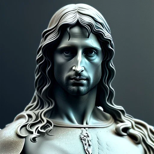 White Statue aragorn, full body, Rome sculpture style, full body, fresco background, hyper realistic, 8k,