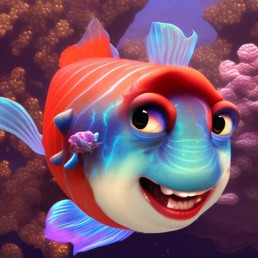 cute fish “wearing avatar make up” Pandora